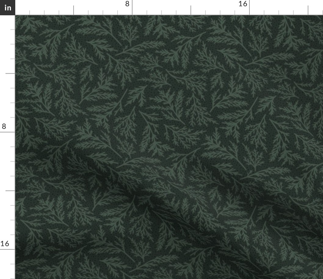 Juniper Botanical - Dark Green, Medium Scale