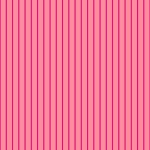 Super narrow stripes, evenly spaced, dark pink stripes on a hot pink background