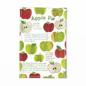 Apple Pie Recipe Tea Towel