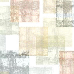 textured squares - abstract vintage squares - textured fabric