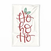 Ho Ho Ho Red Christmas Tea Towel