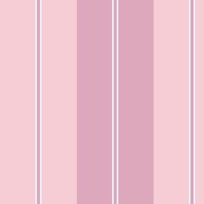 Wide and narrow stripes, evenly spaced, Pink, dark pink and white stripes on a dark pink background
