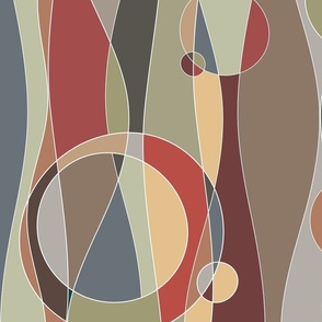 magical waves - earthy abstract curves  - earthy colors