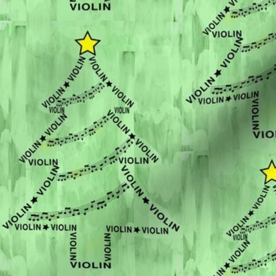 Violin Tree Text Green