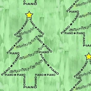 Piano Tree Text Green