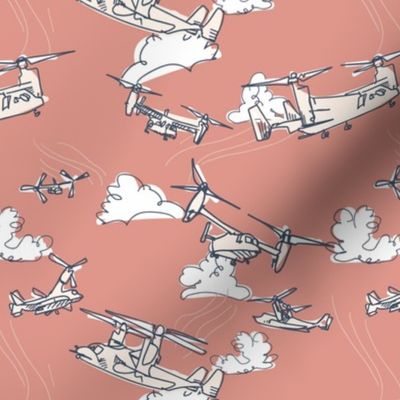 MV-22 Osprey in Coral and Pink-01