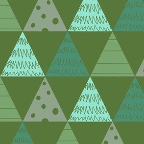 Green Christmas Trees 10x10