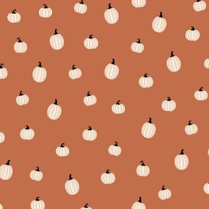 Neutral Pumpkins on Orange