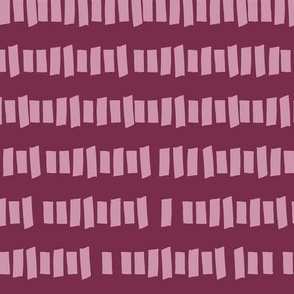 341 - Plum and mauve picket fence non directional coordinate -100 Pattern project: large scale for quilting, patchwork, kids apparel, soft furnishings and home decor.