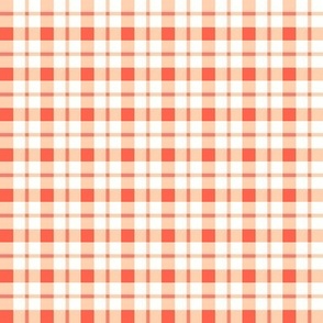 Coral Gingham Plaid