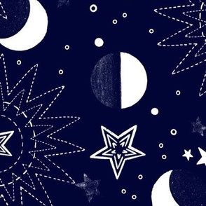 Stylized Stars Fabric, Wallpaper and Home Decor | Spoonflower