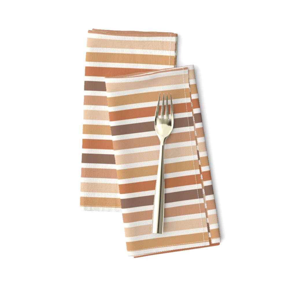 Half inch retro stripe summer brown, orange, rust