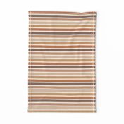 Half inch retro stripe summer brown, orange, rust