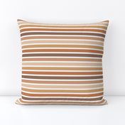 Half inch retro stripe summer brown, orange, rust