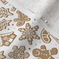 Gingerbread Cookies - White, Medium Scale