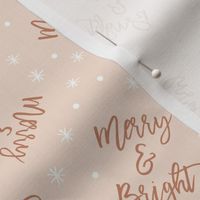 Merry & Bright - holiday winter christmas - blush/terracotta - C21