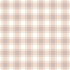 Blush Pink Gingham with Natural Background Checks Baby Classic - Ditsy Scale