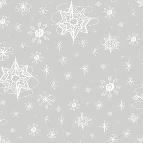 Dancing Snowflakes (Lt Gray)