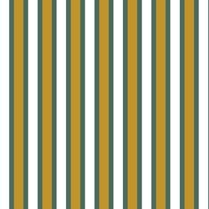 Petal Calm Joy Stripes (#9) - Narrow Ribbons of Lagoon with Mustard and White