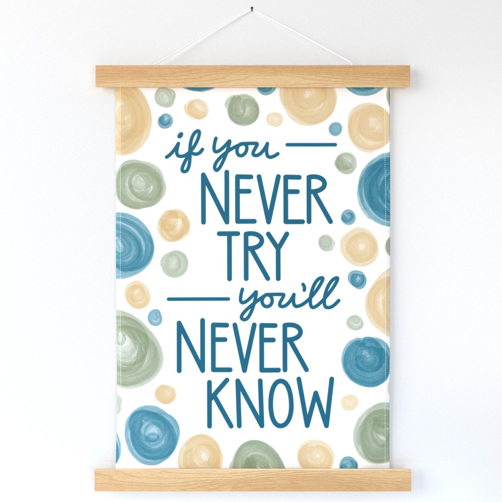  Never try Never know tea towel 2021