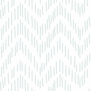 Tally Chevron - sea glass/white