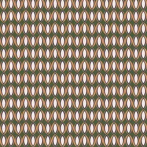 359 - Mod leaf / wheat seed in autumn colours of olive green and cream - 100 pattern project: small scale for home decor, holidy crafs, soft furnishings, kids apparel, gender neutral nursery