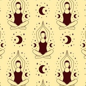 Moon Yogi on Yellow