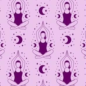 Moon Yogi on Purple