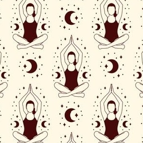 Moon Yogi on Beige