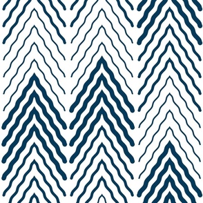 Chevron - abstract winter forest  navy - no texture