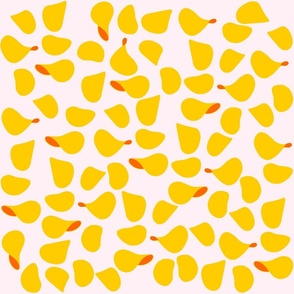 Potato Chips Print on Pink Background