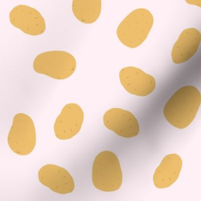 Potato Pattern on Pink Background