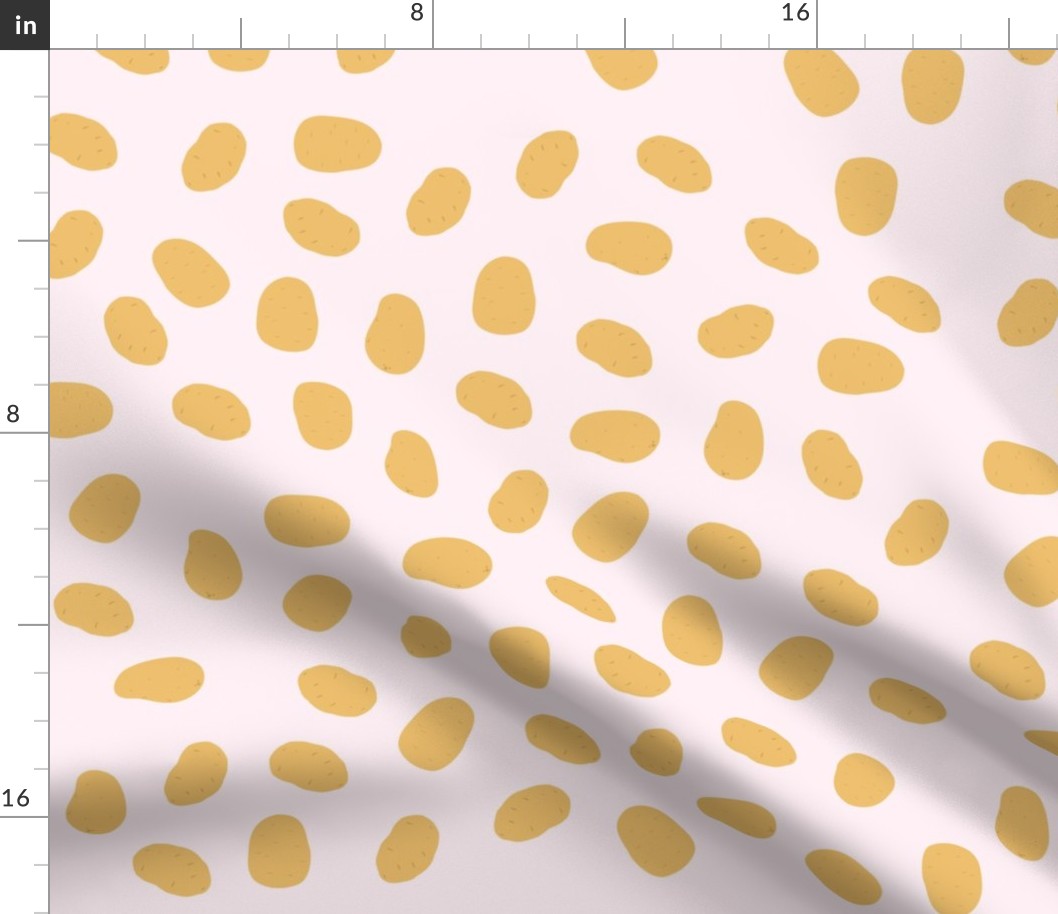 Potato Pattern on Pink Background