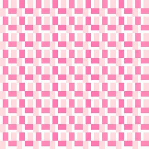 Pink White Woven Rectangles