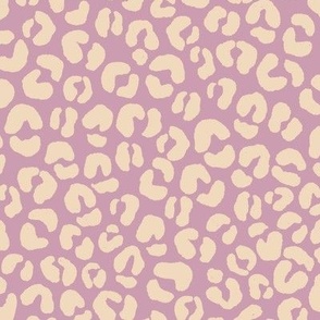 Jaguar Print in Bone and Lilac