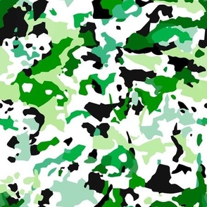 Abstract drawing in green colors