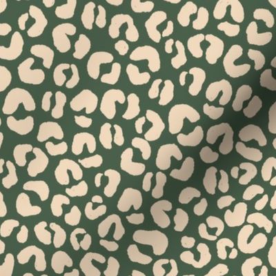 Jaguar Print in Retro Cream and Green