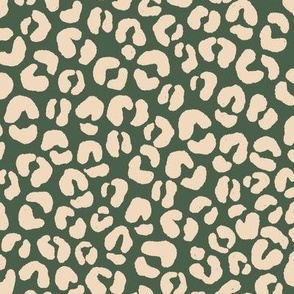 Jaguar Print in Retro Cream and Green