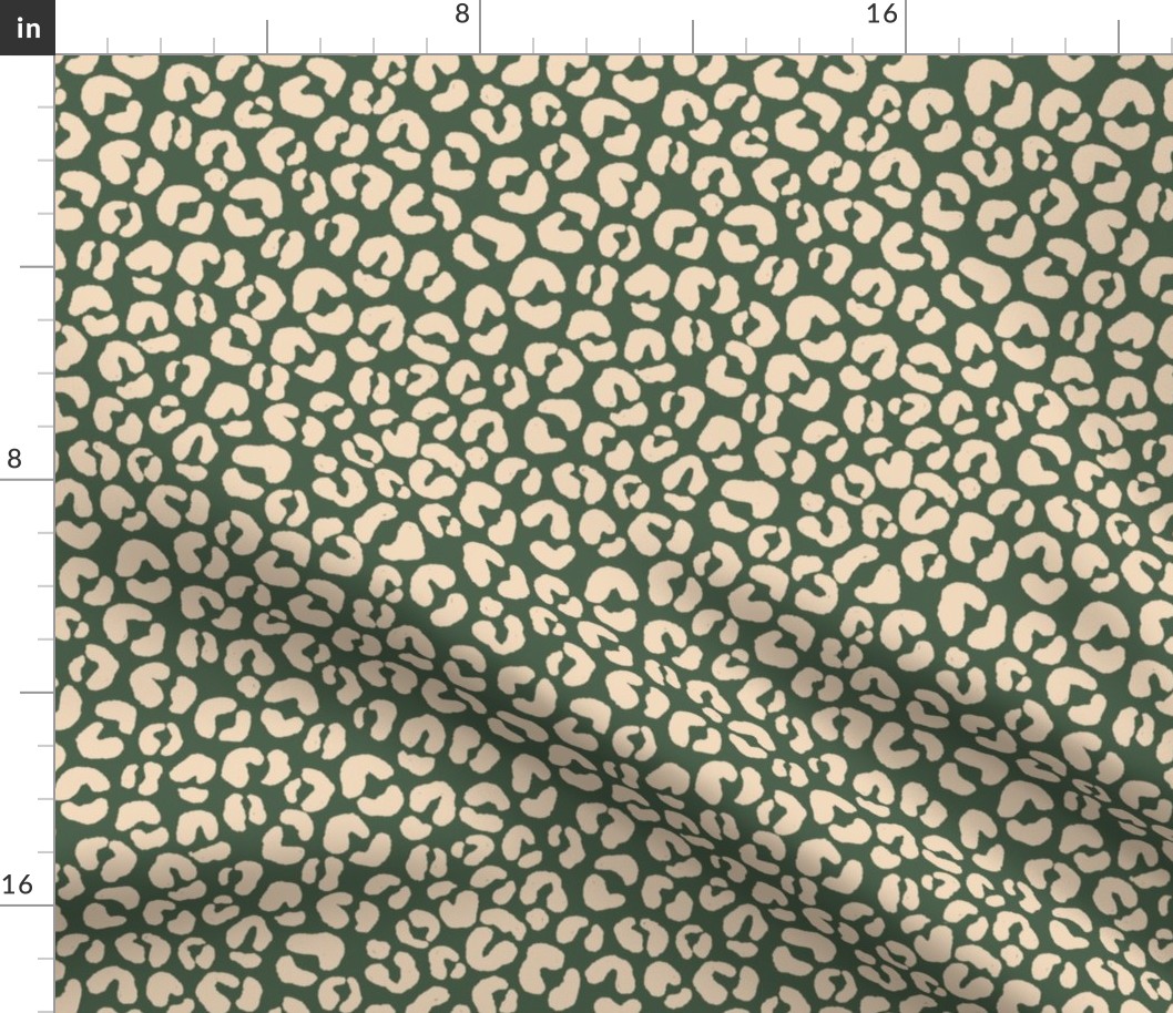 Jaguar Print in Retro Cream and Green