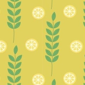 Leaves / lemon / gold