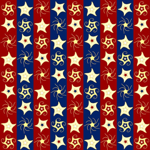 Embroidered_Swirling_and_Twilling_Stars_on_Stripes