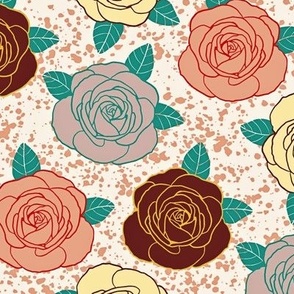 Baroque Color Roses - Large Scale