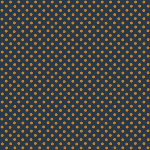 Desert polka dots on navy background 6” repeat