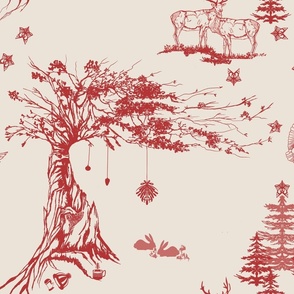 Holiday toile Red