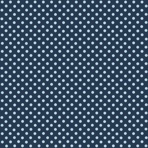 Fog polka dots on navy background small