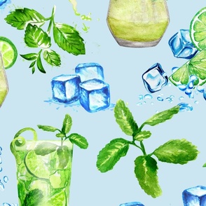 Limes and Mojito No.3 Ice Blue - Large Version