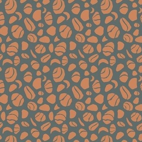 Terracotta Pebbles - Rotated - Grey background