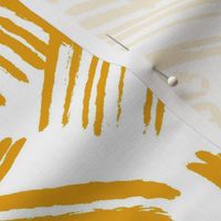 Inky Scratches - Large - Yellow on White