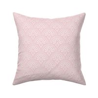 Modern Tribal Scallops - Natural on Pink, Small
