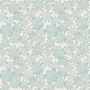 Simple floral overlap, blue